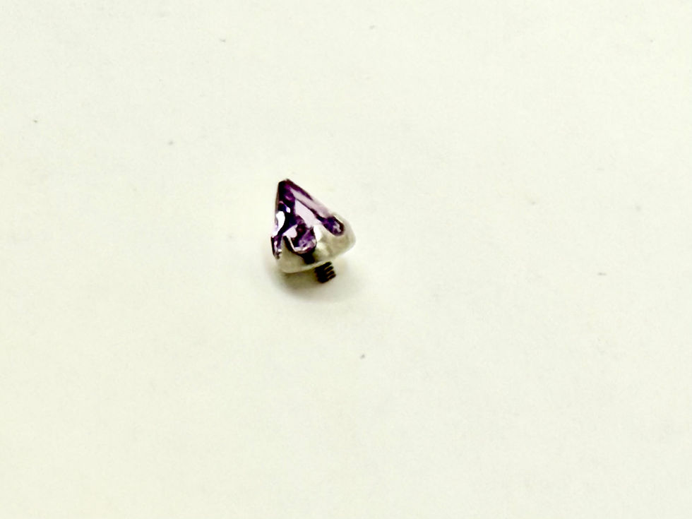 Miniatura: Prong-Set Faceted Gem Spike, Amethyst