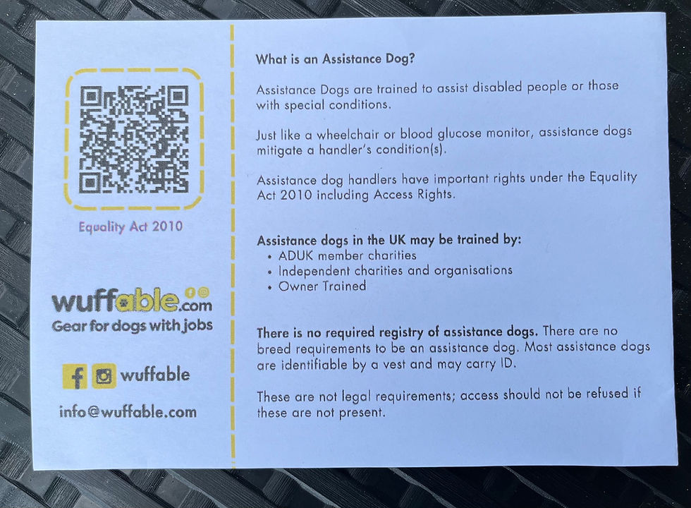Thumbnail: Free Printable Assistance Dog handouts 