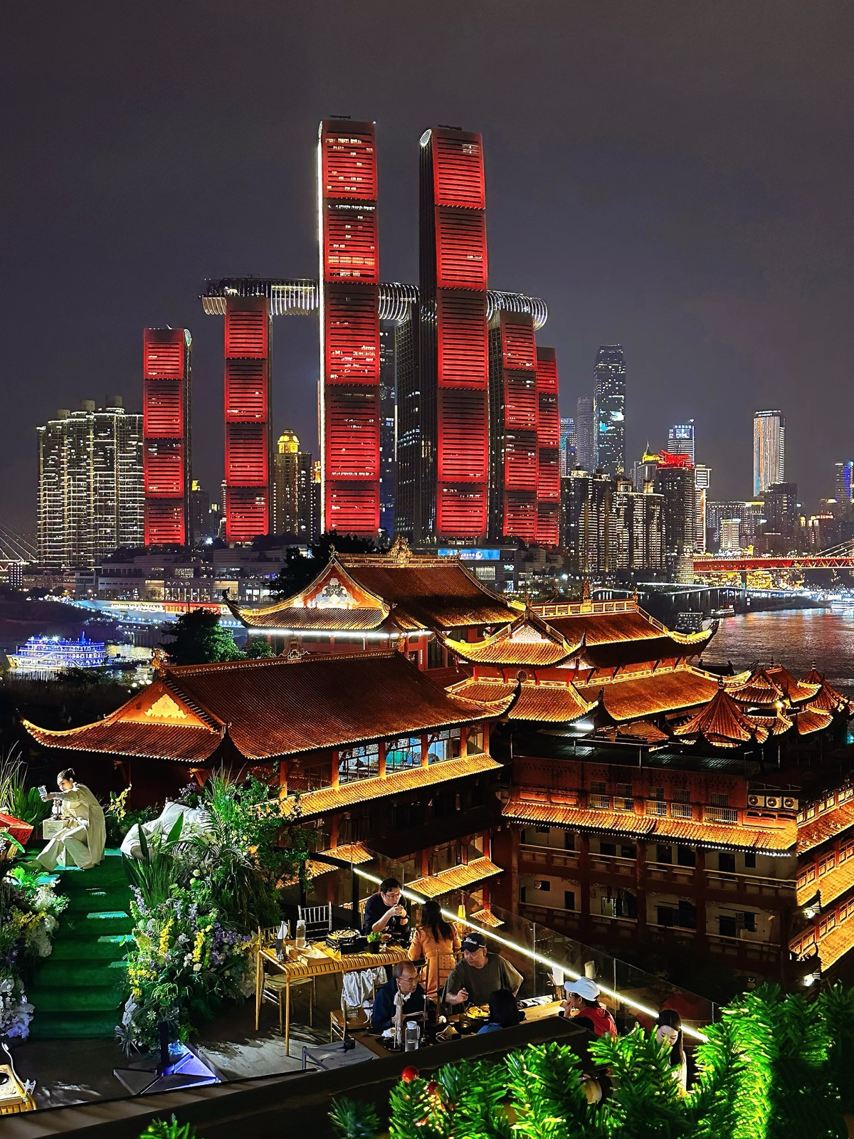 Chongqing skyline at night — Cyberpunk Tech Tour