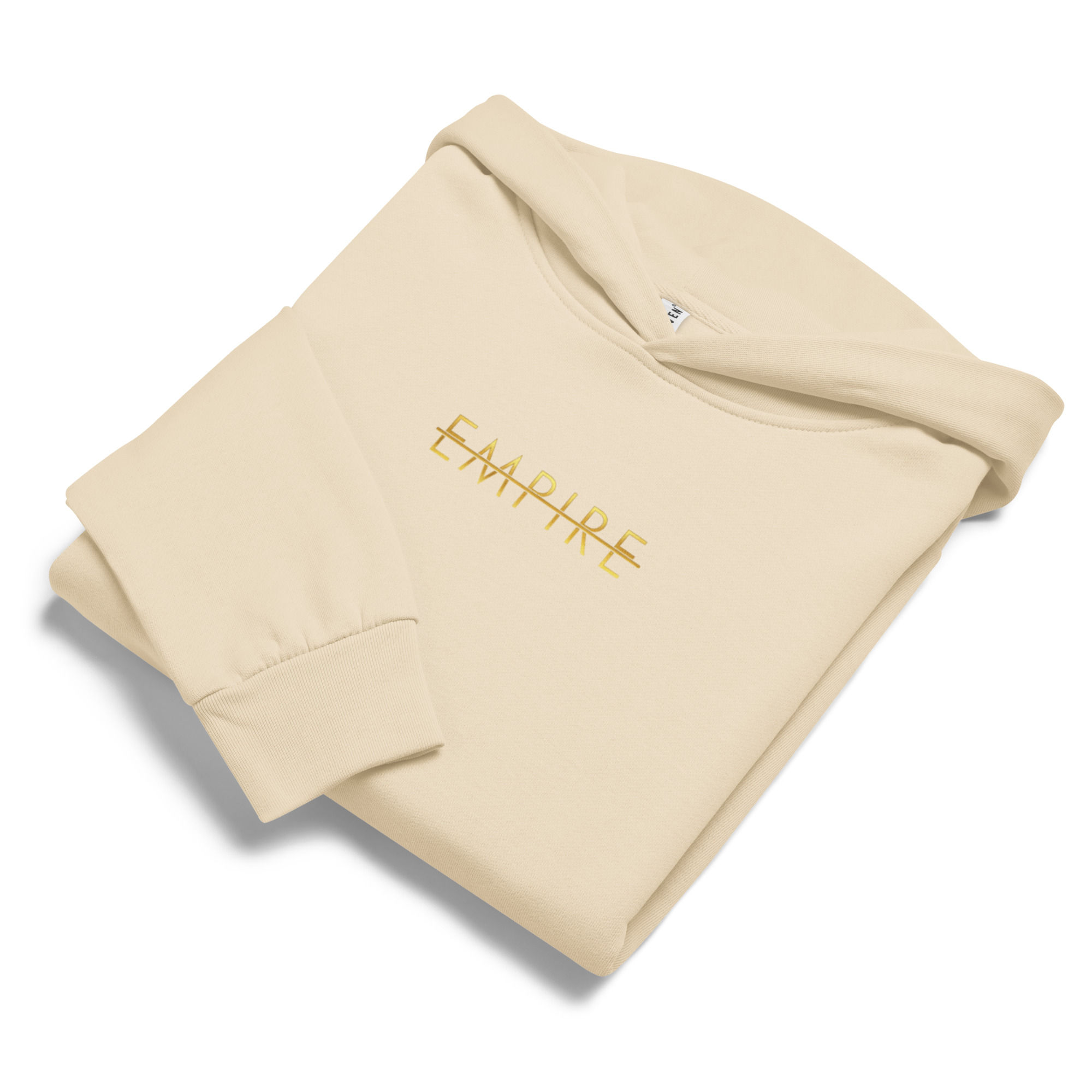 Folded beige dust bag for Men's Limited Edition Empire Hoodie