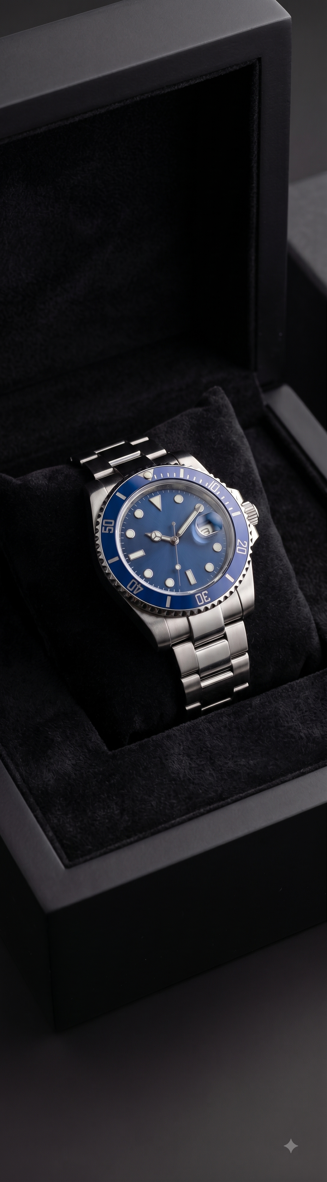 Montre Homme Plongée – Cadran & Lunette Bleu Marine