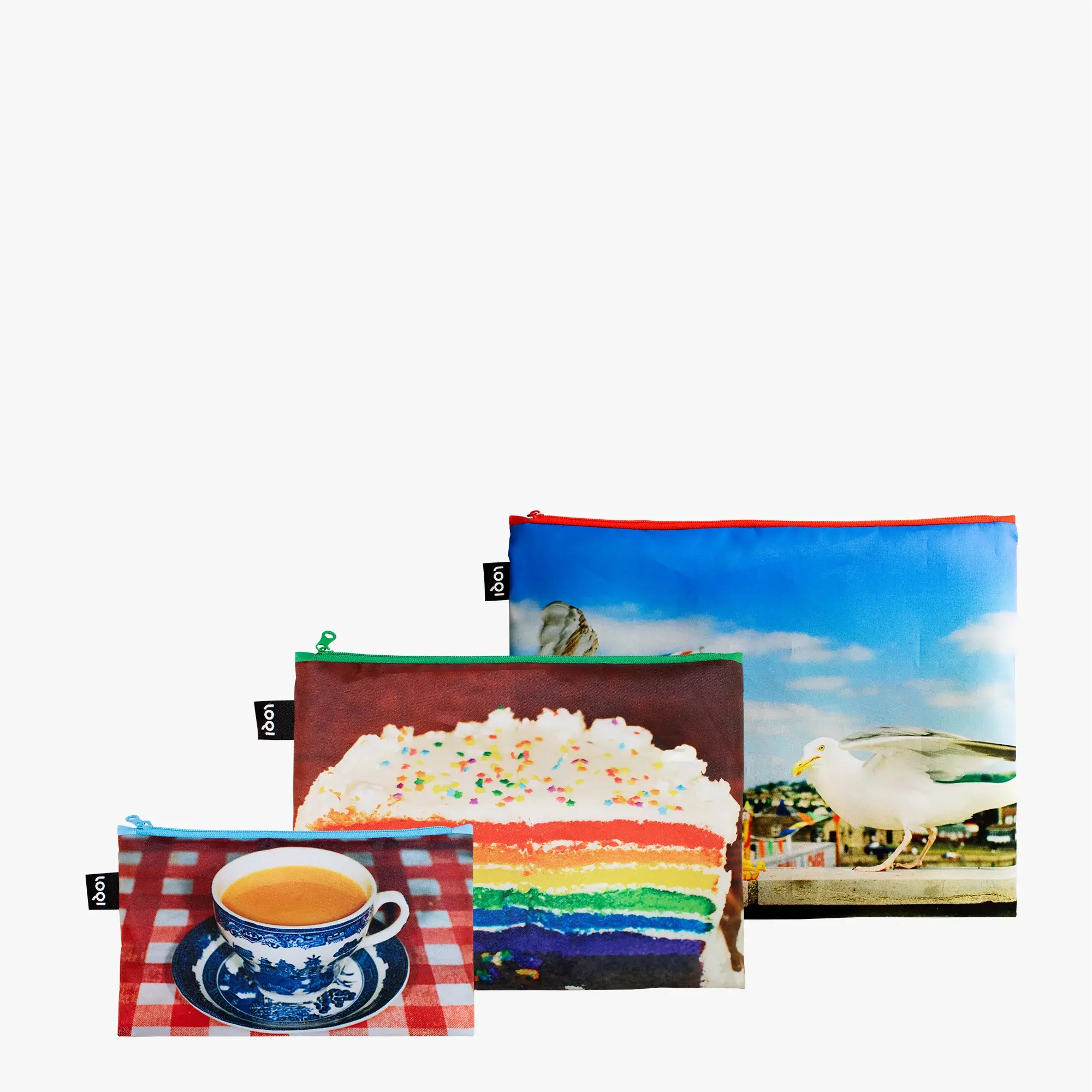 'Seagulls, Real Food and England' Martin Parr Zip Pockets
