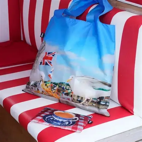 Thumbnail: 'Seagulls Eating Chips' Tote Bag