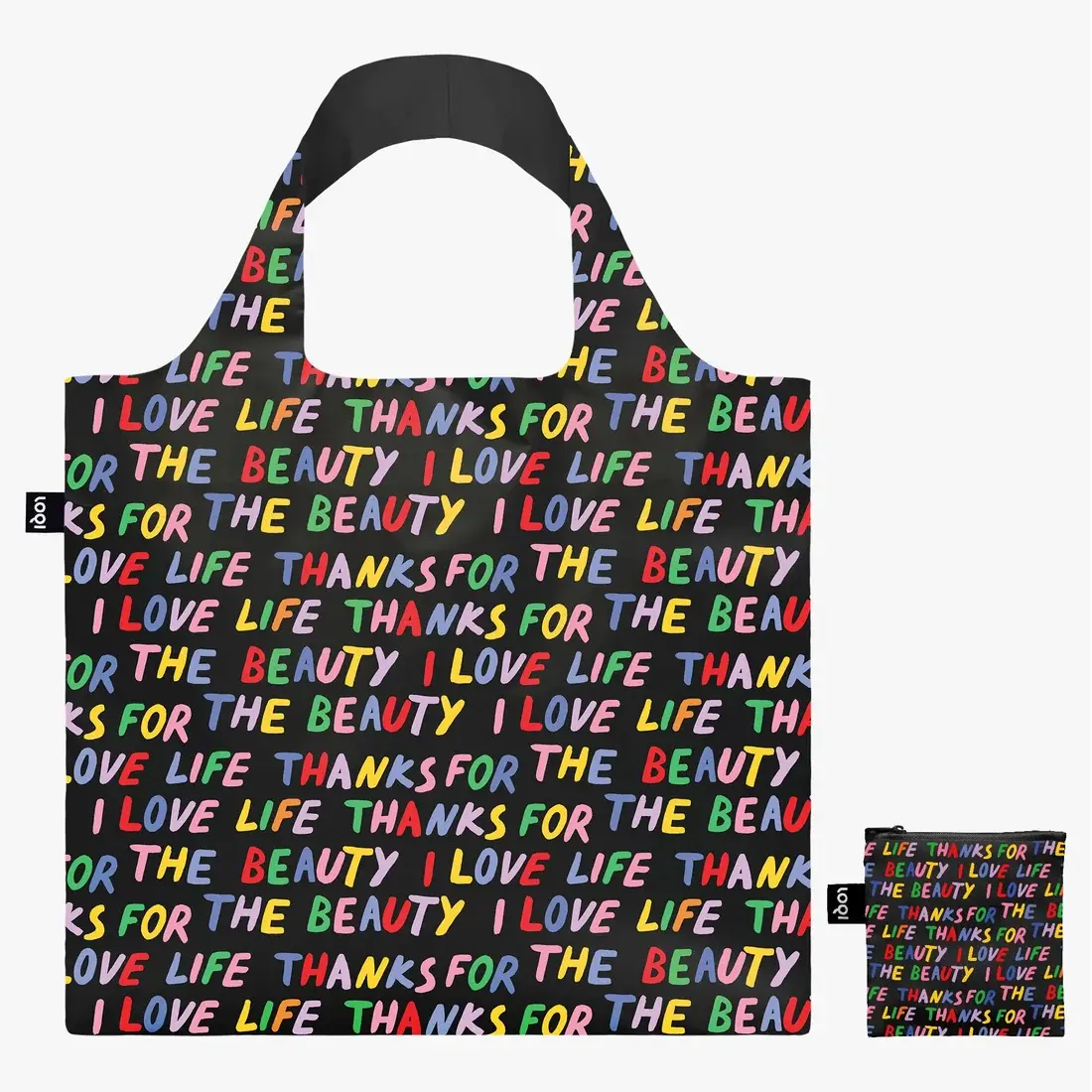 'Love Life' Black Tote Bag