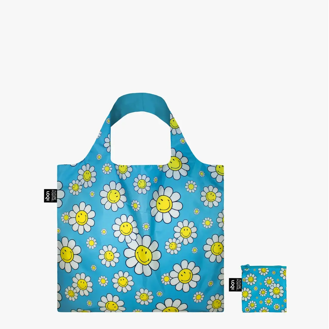 'Smiley Flowers Aquarius' Small Tote Bag