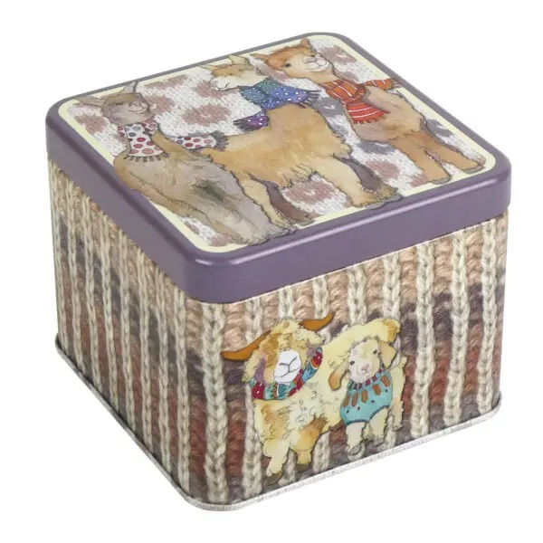 Alpacas and Friends Square Tin