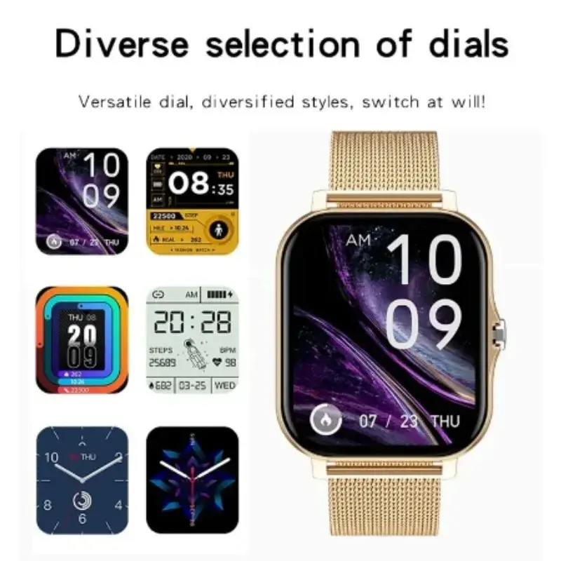 Thumbnail: Smart watch for android phone.1.44 inch color screen full touch bluetooth call