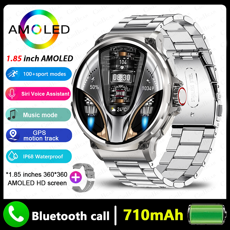 Thumbnail: 2026 New GPS Track Smart Watch Men 1.85-Inch HD AMOLED Screen 710 Mah Battery Sp