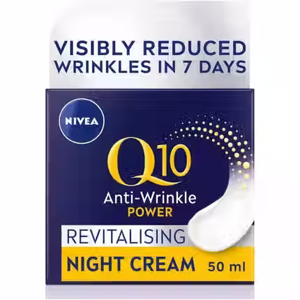 NIVEA Q10 Anti-Wrinkle Night Cream All Skin Types-50 ml