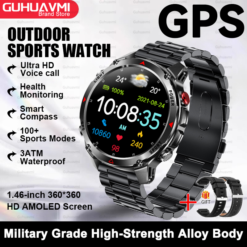 Thumbnail: 2025New Smart Watch For Men 1.46'' 360*360 HD AMOLED Color Display Voice Call Co