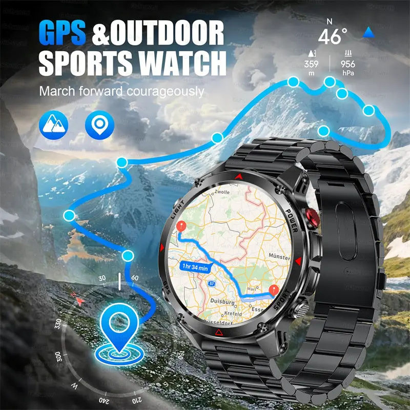 Thumbnail: 2025New Smart Watch For Men 1.46'' 360*360 HD AMOLED Color Display Voice Call Co