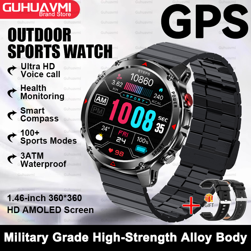 Thumbnail: 2025New Smart Watch For Men 1.46'' 360*360 HD AMOLED Color Display Voice Call Co