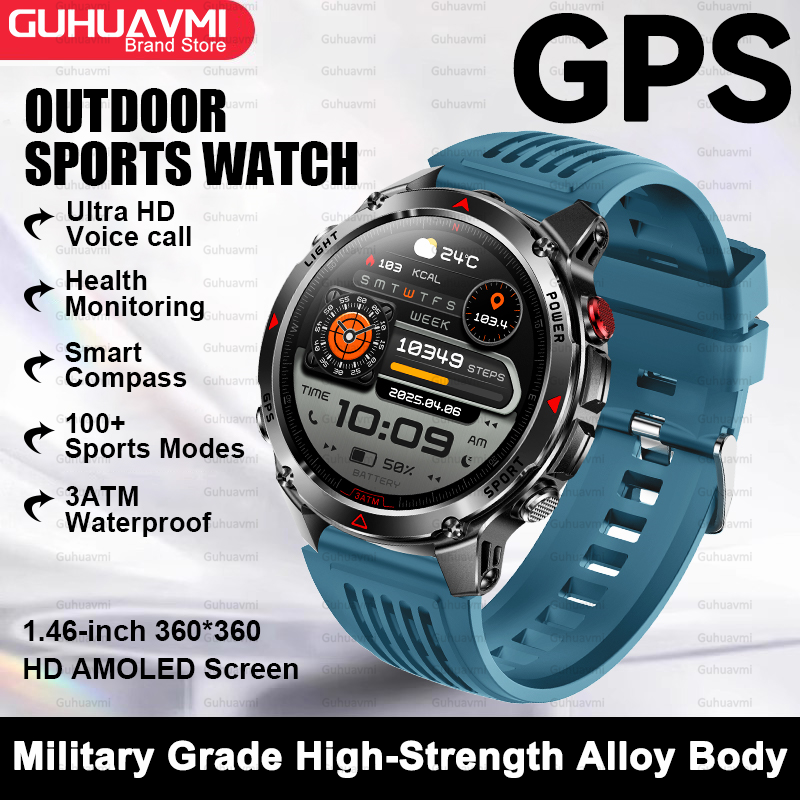 Thumbnail: 2025New Smart Watch For Men 1.46'' 360*360 HD AMOLED Color Display Voice Call Co