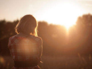 woman at sunset