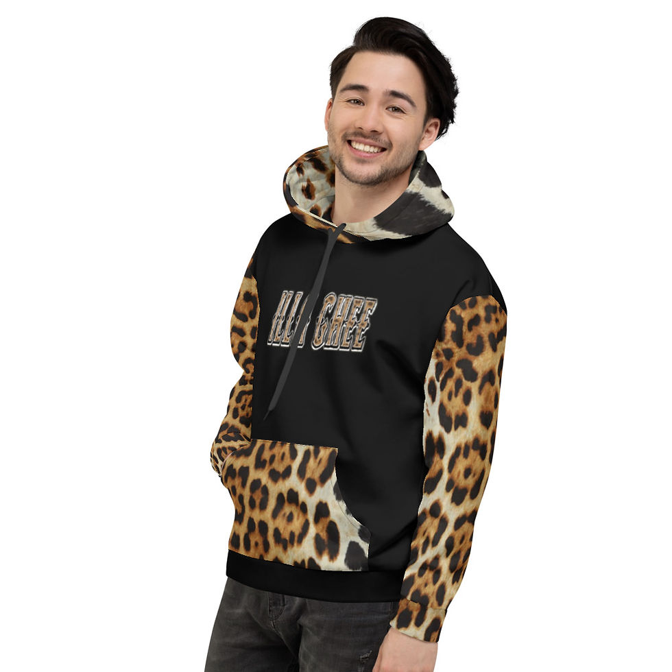 Thumbnail: Leopard Print Name Unisex Hoodie
