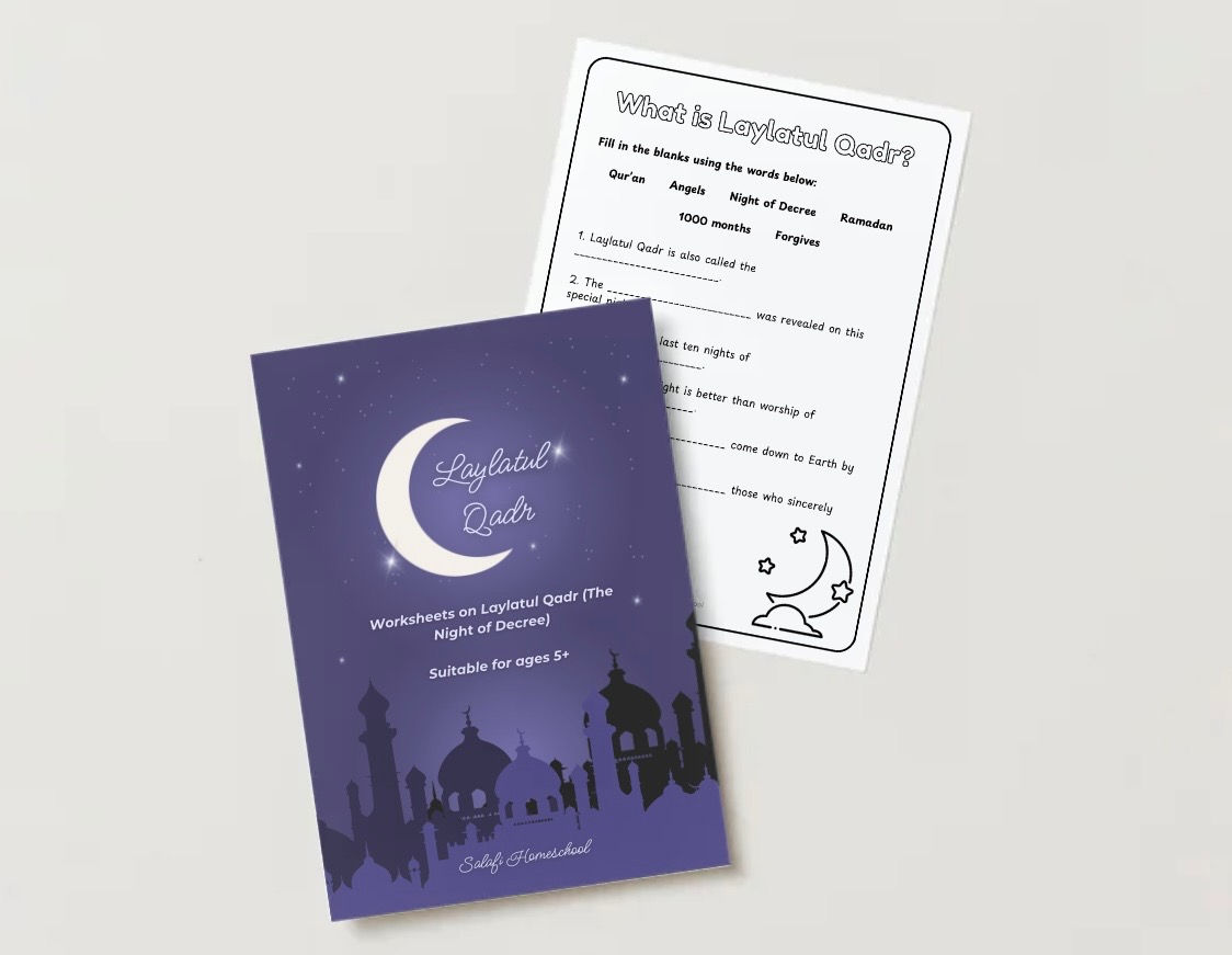 Laylatul Qadr Worksheet 5+