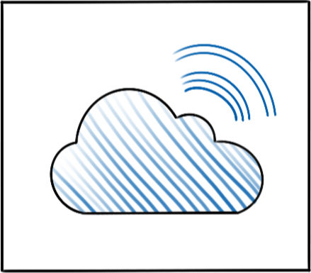 Cloud monitoring icon.