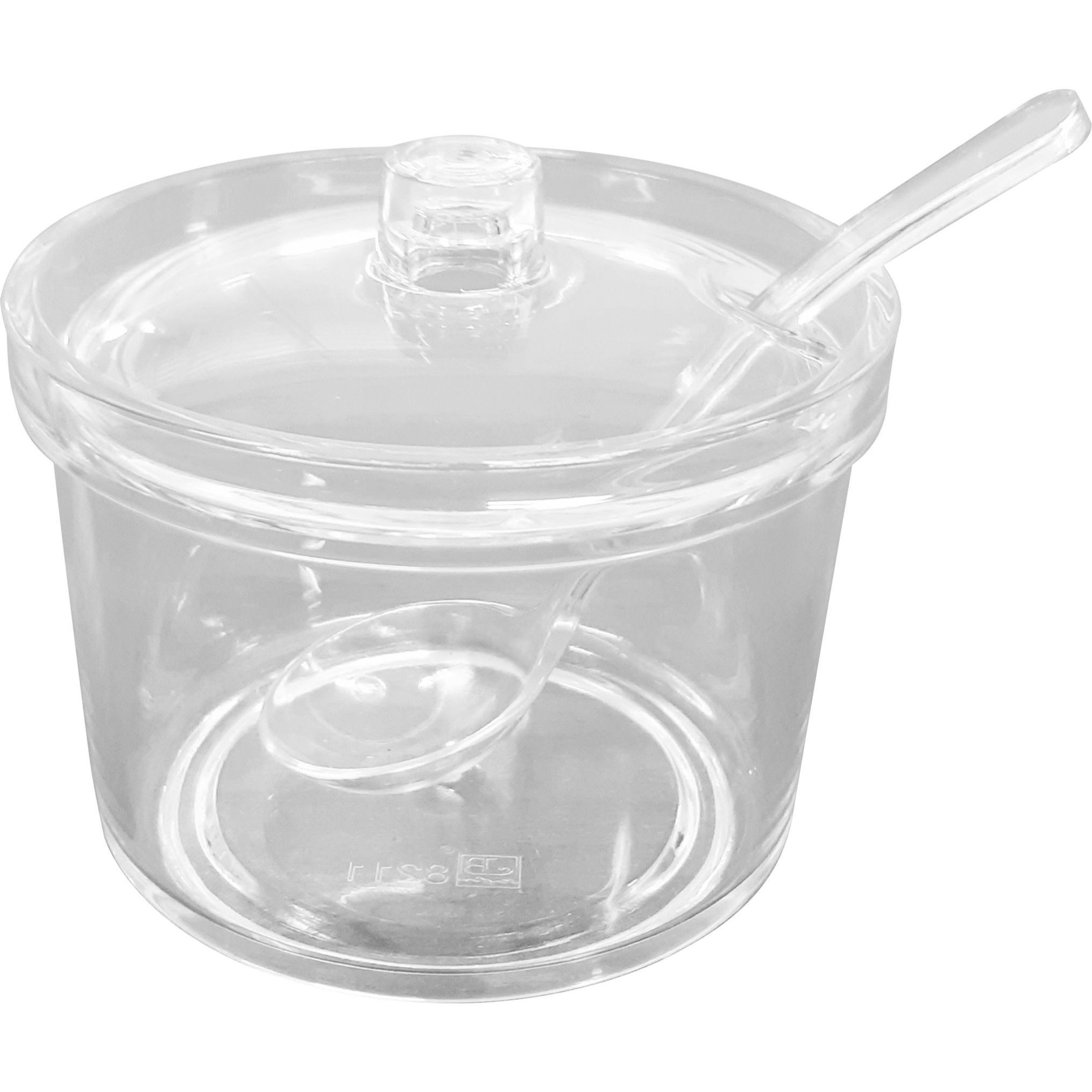 POTE DE ACRÍLICO COM MINI COLHER - UNIDADE