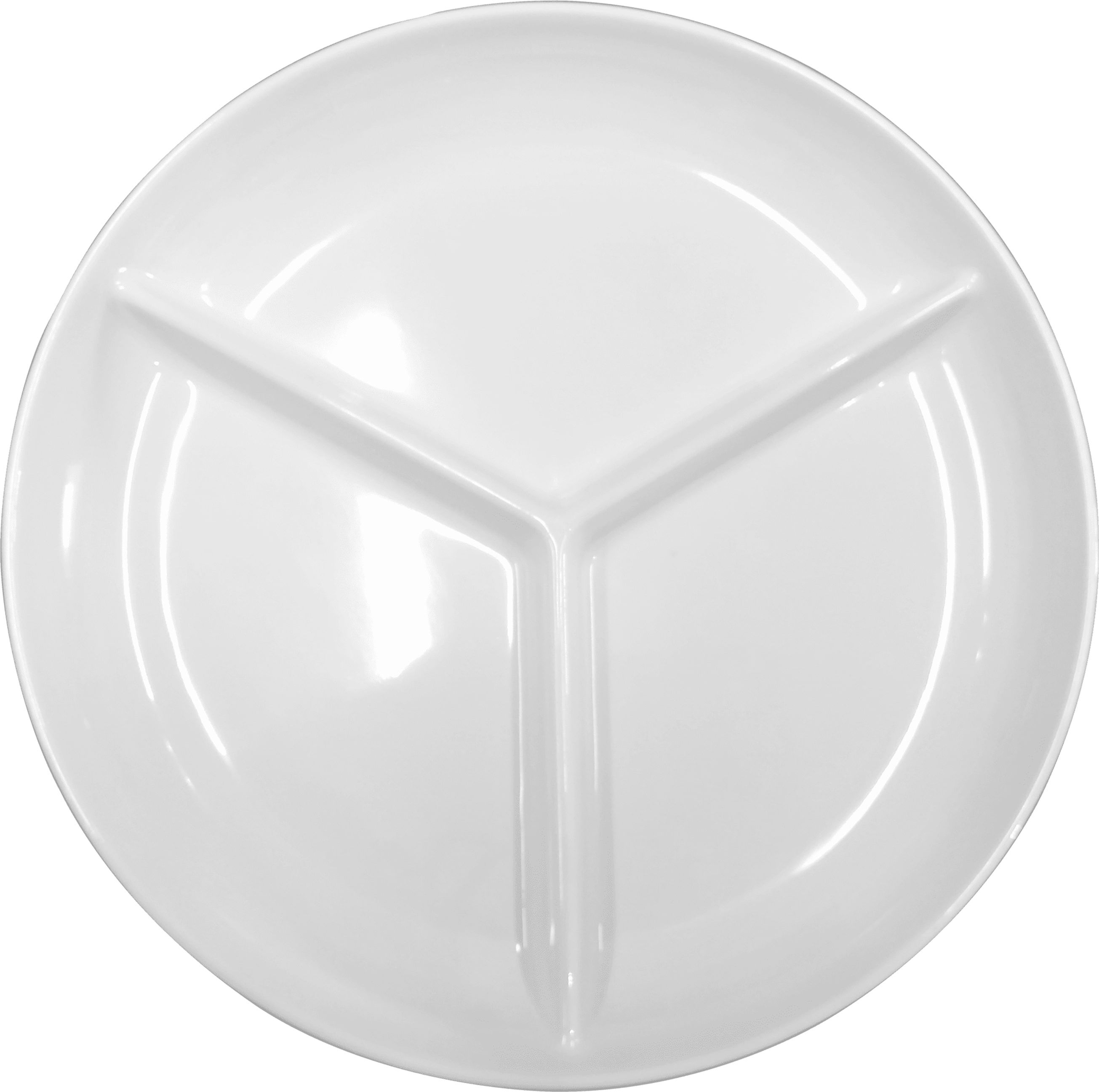 PRATO REDONDO COM 3 DIVISÓRIAS DM