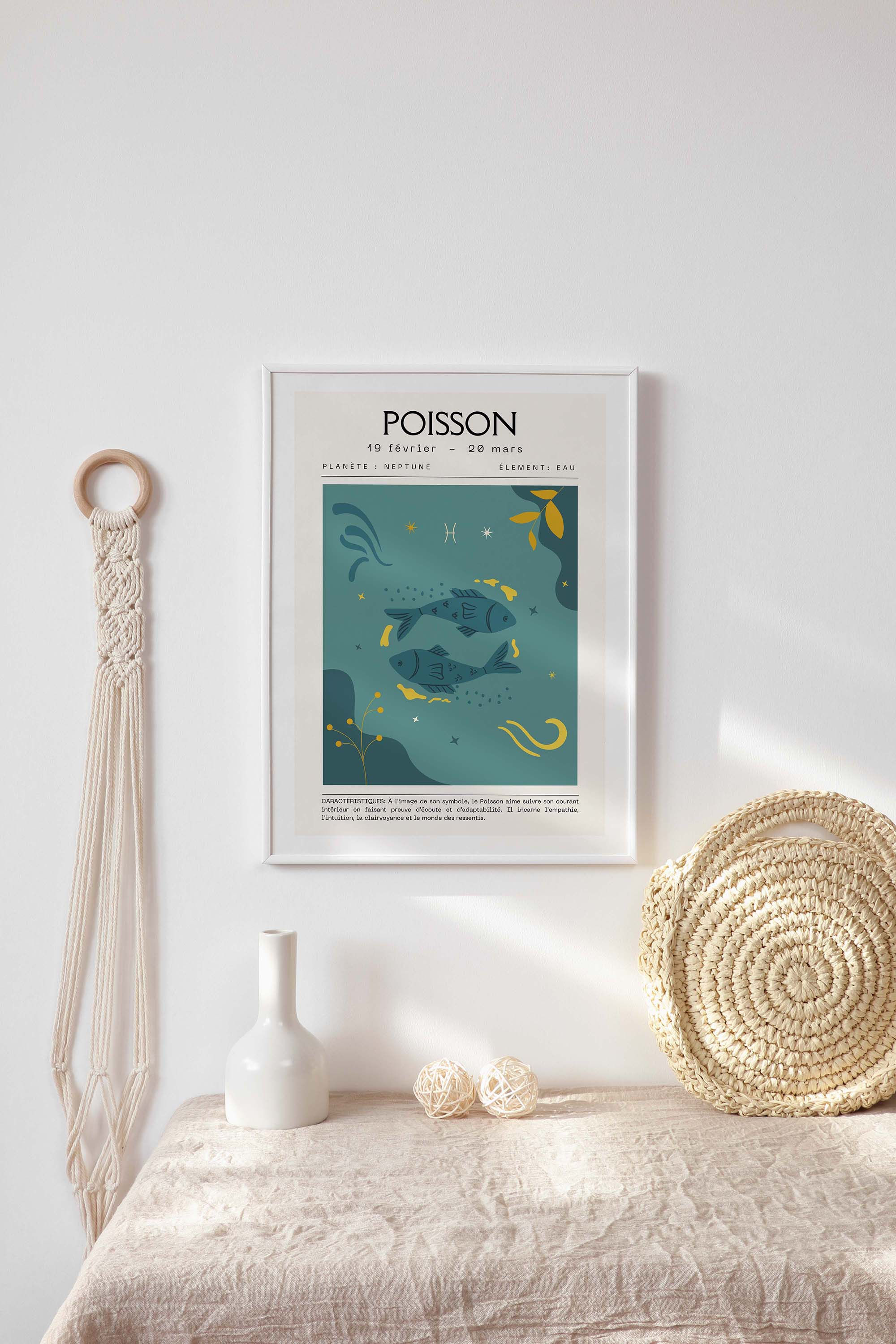 Affiche zodiaque Poissons