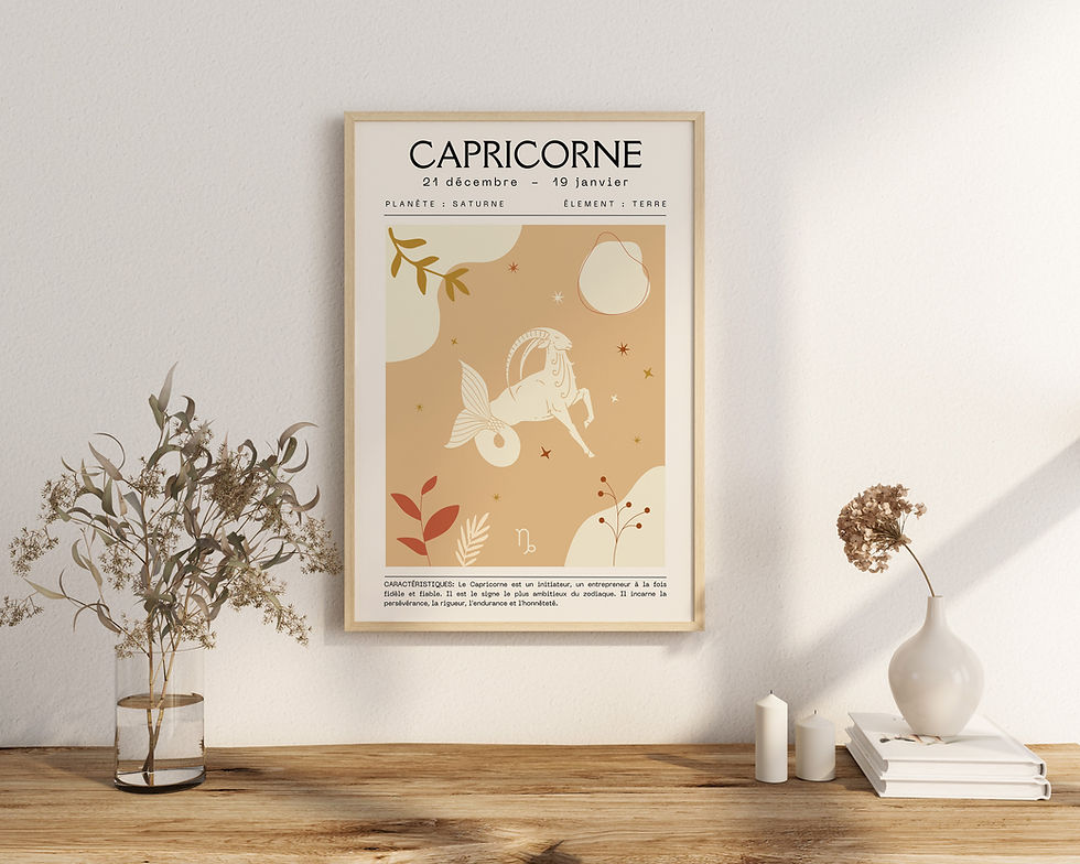 Miniature : Affiche zodiaque Capricorne