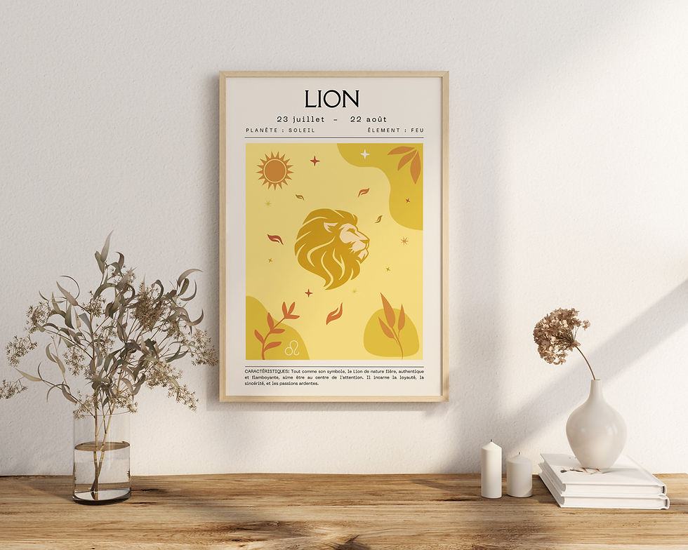 Miniature : Affiche zodiaque Lion