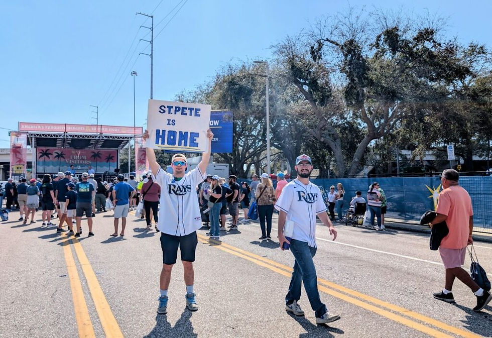 One fan reminded attendees and the team that “St. Pete is home.”
