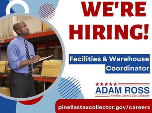 Adam Ross Pinellas County Tax Collector Hiring!