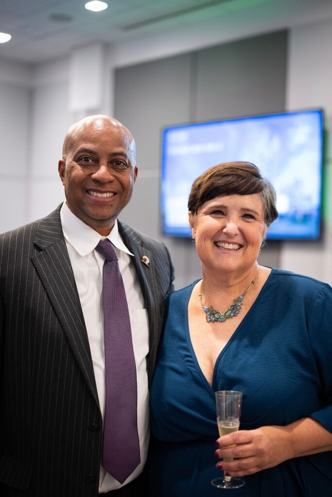 Rev. J.C. Pritchett III (left), CEO of the Interdenominational Ministerial Alliance, and Alison Barlow, executive director of the St. Petersburg Innovation District.