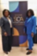 Ebony Vaz, Board president and Co-Founder of Black Innovation Leaders of Florida (left) and Servola Frazier, CEO of Motivate Enterprises (right) at the 2024 White House Summit on STEMM Equity and Excellence, Engineering, Mathematics, and Medicine (STEMM).