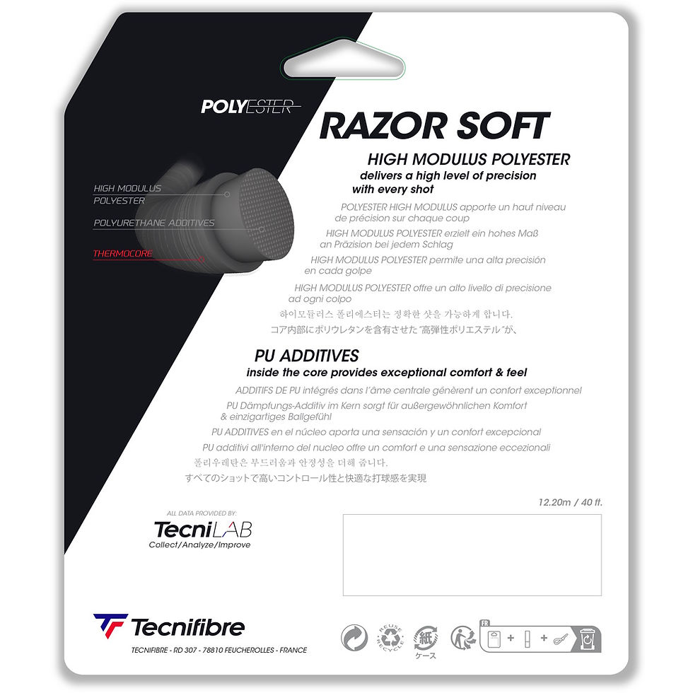 Indexkép: Tecnifibre Razor Soft fehér (200m) teniszhúr