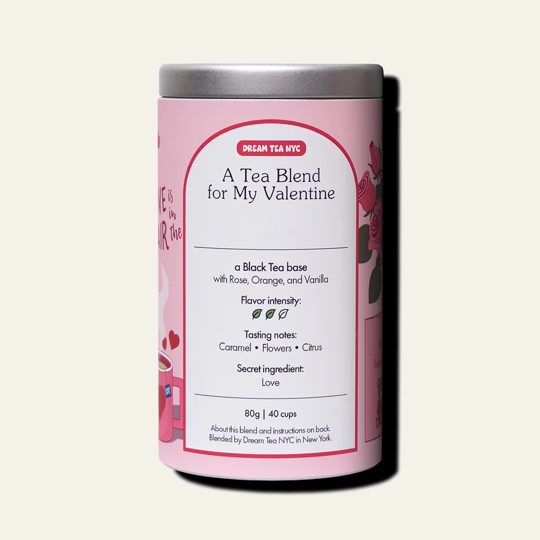 Customized, USDA Organic Tea Blend in Your Choice of Dream Tea Tin Color