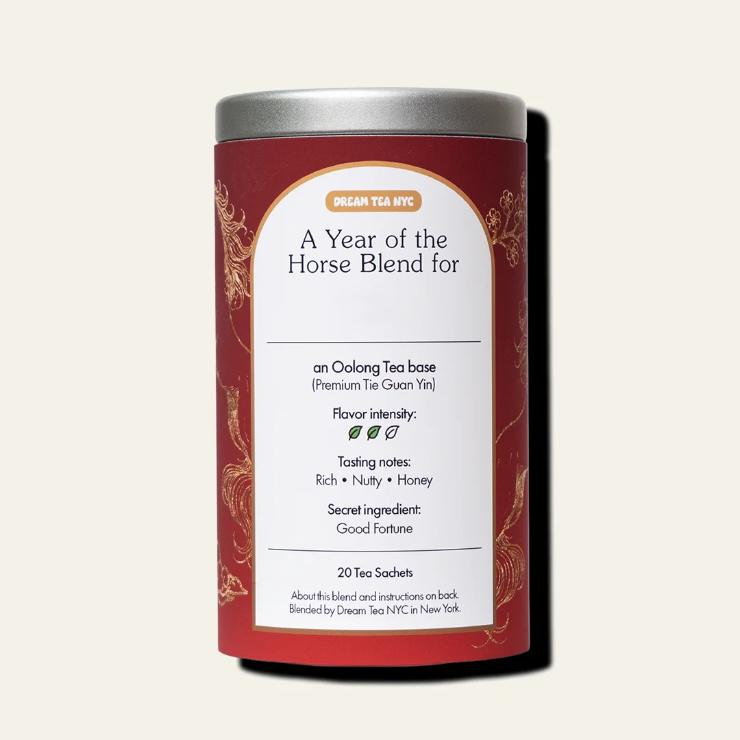 Customized, USDA Organic Tea Blend in Your Choice of Dream Tea Tin Color