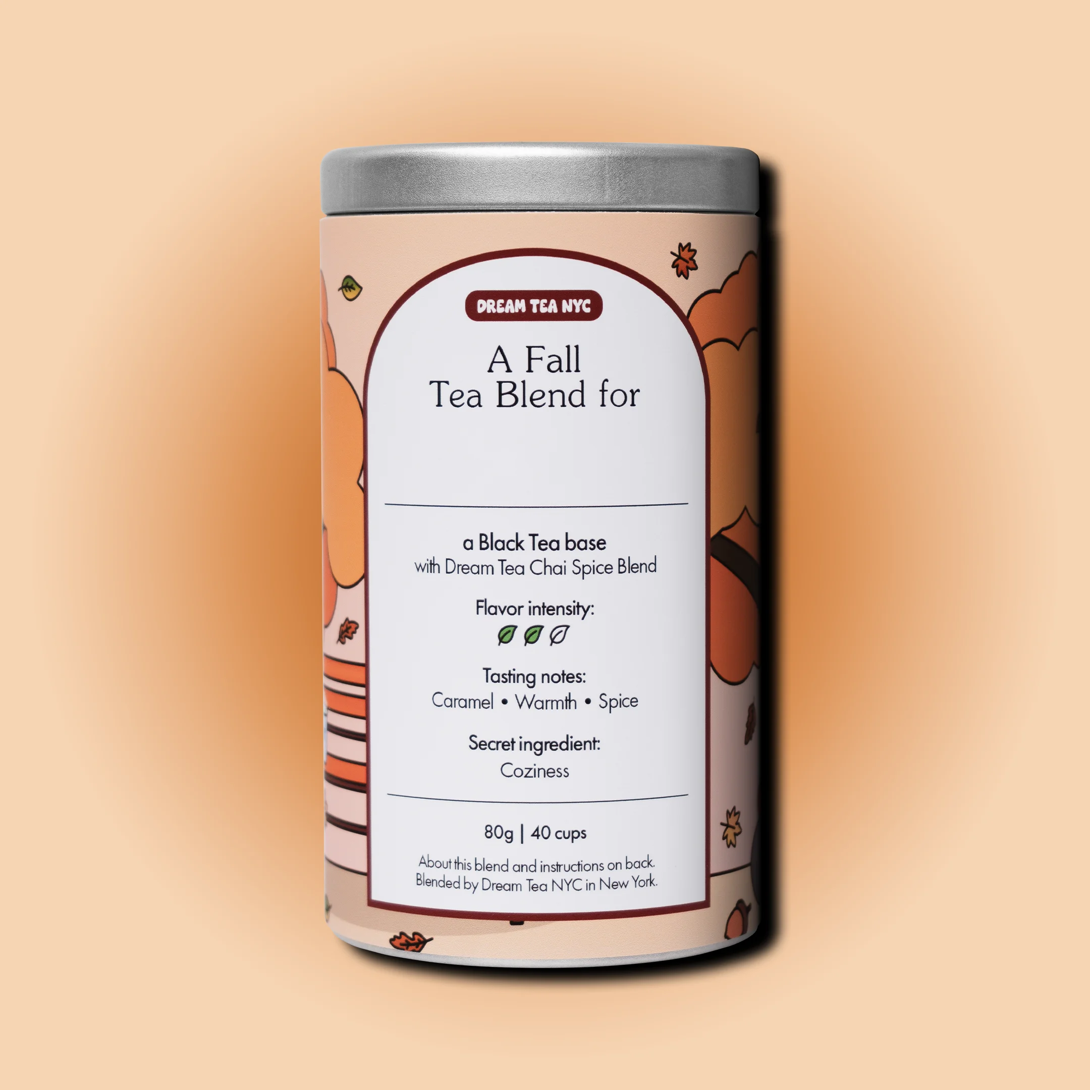 Customized, USDA Organic Tea Blend in Your Choice of Dream Tea Tin Color