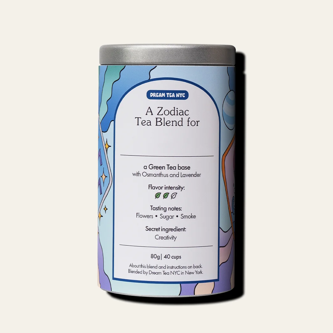 Customized, USDA Organic Tea Blend in Your Choice of Dream Tea Tin Color