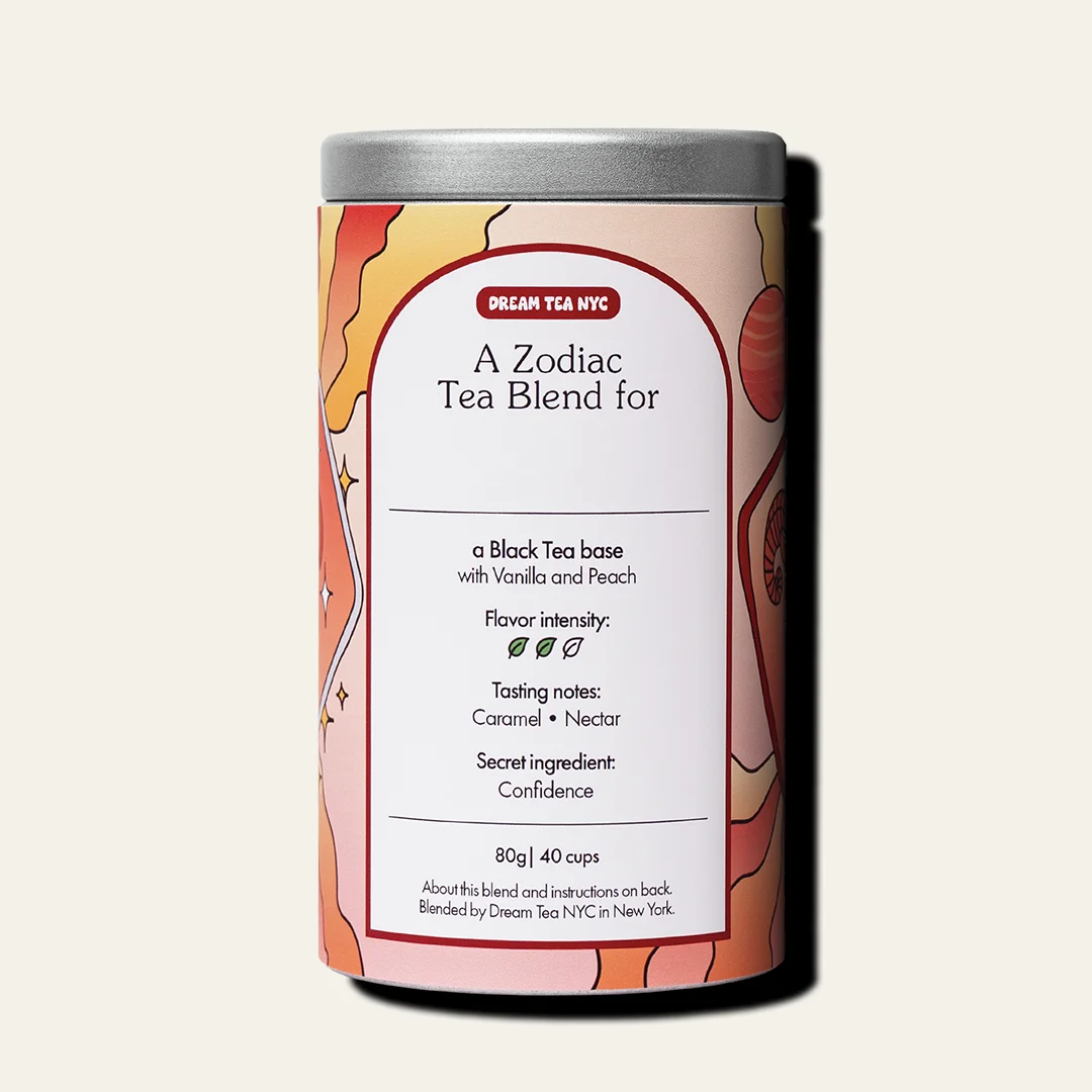 Customized, USDA Organic Tea Blend in Your Choice of Dream Tea Tin Color