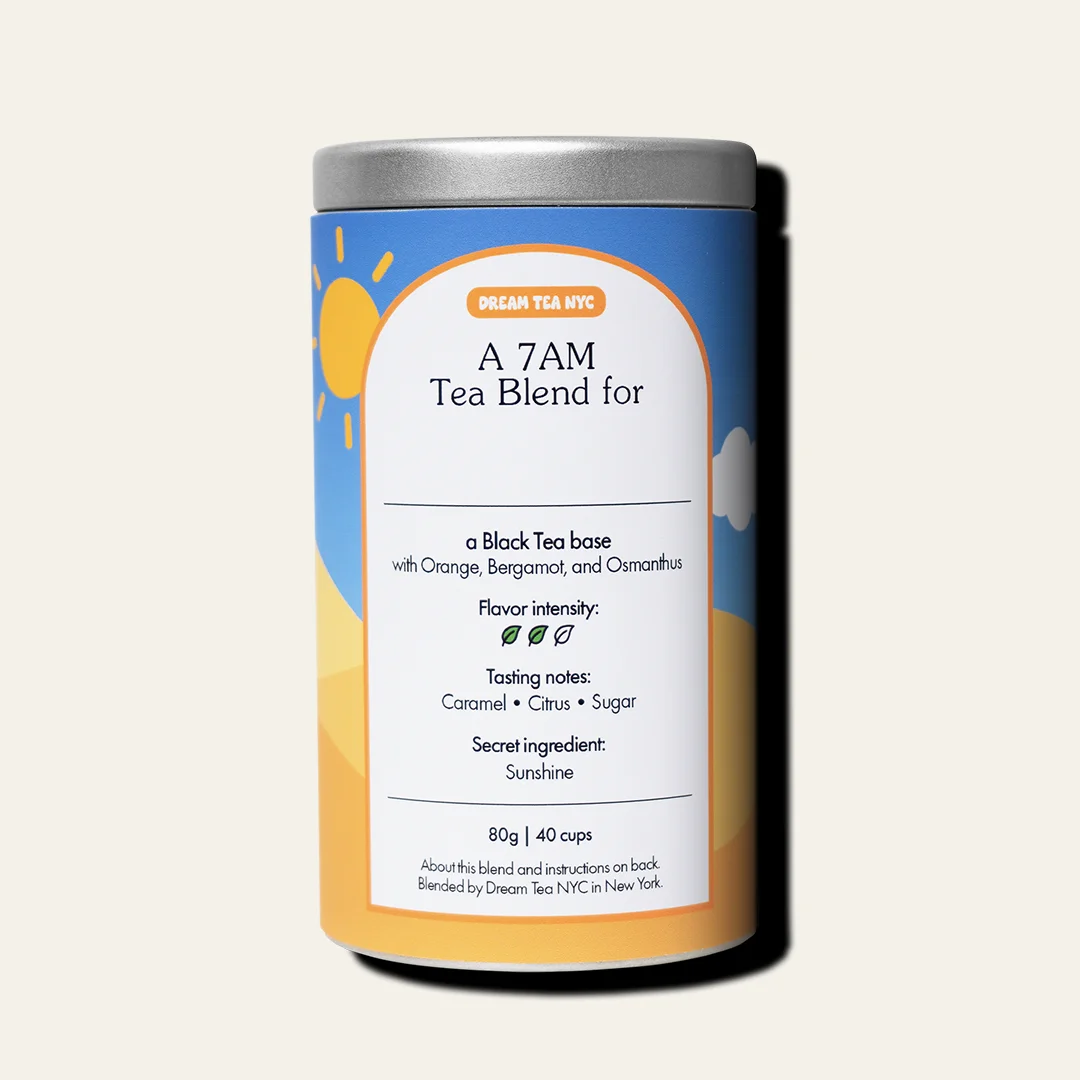 Customized, USDA Organic Tea Blend in Your Choice of Dream Tea Tin Color