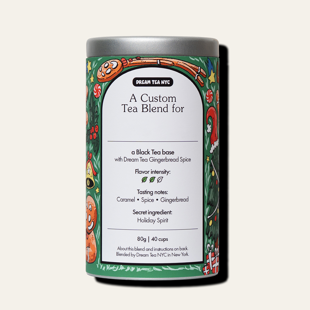 Customized, USDA Organic Tea Blend in Your Choice of Dream Tea Tin Color