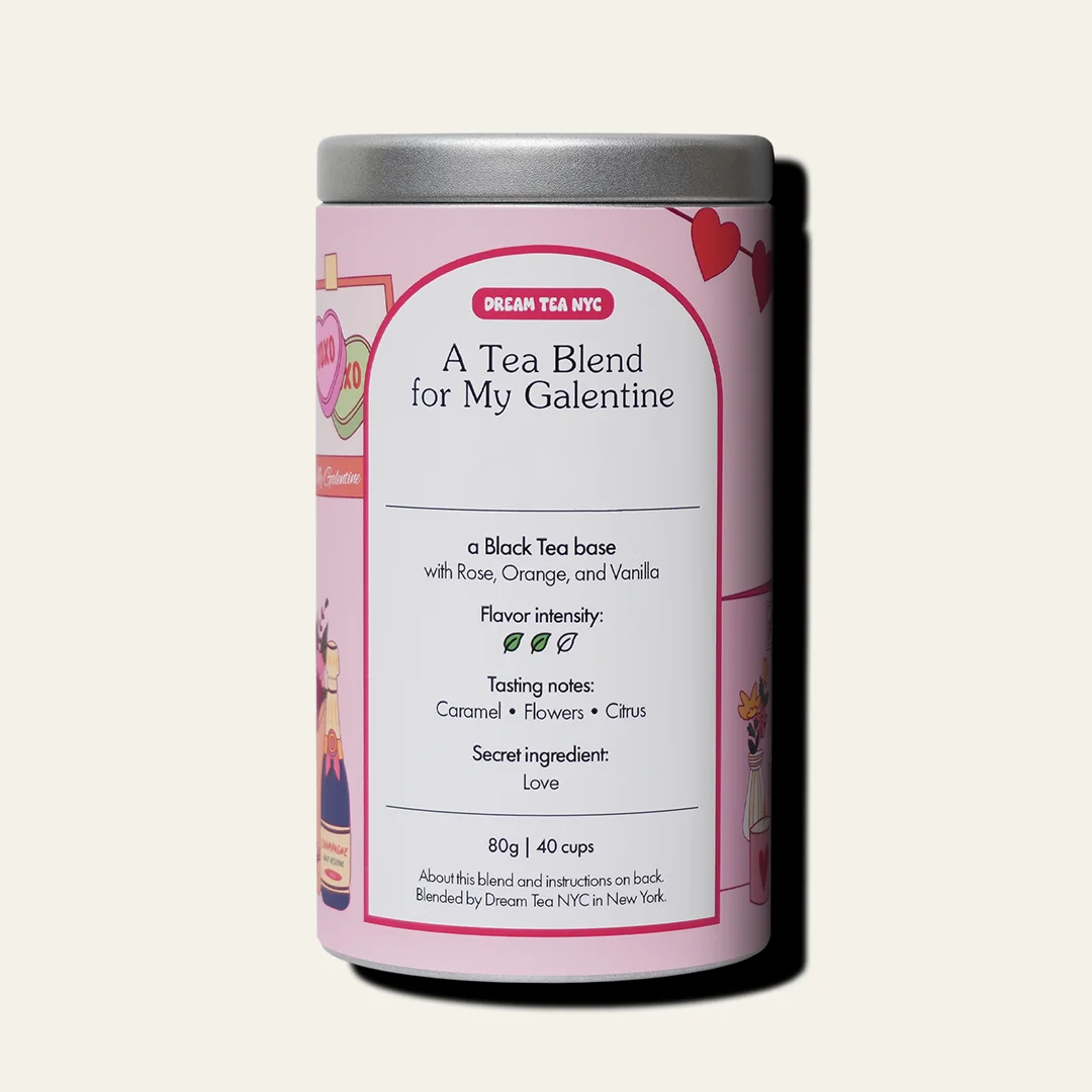 Customized, USDA Organic Tea Blend in Your Choice of Dream Tea Tin Color