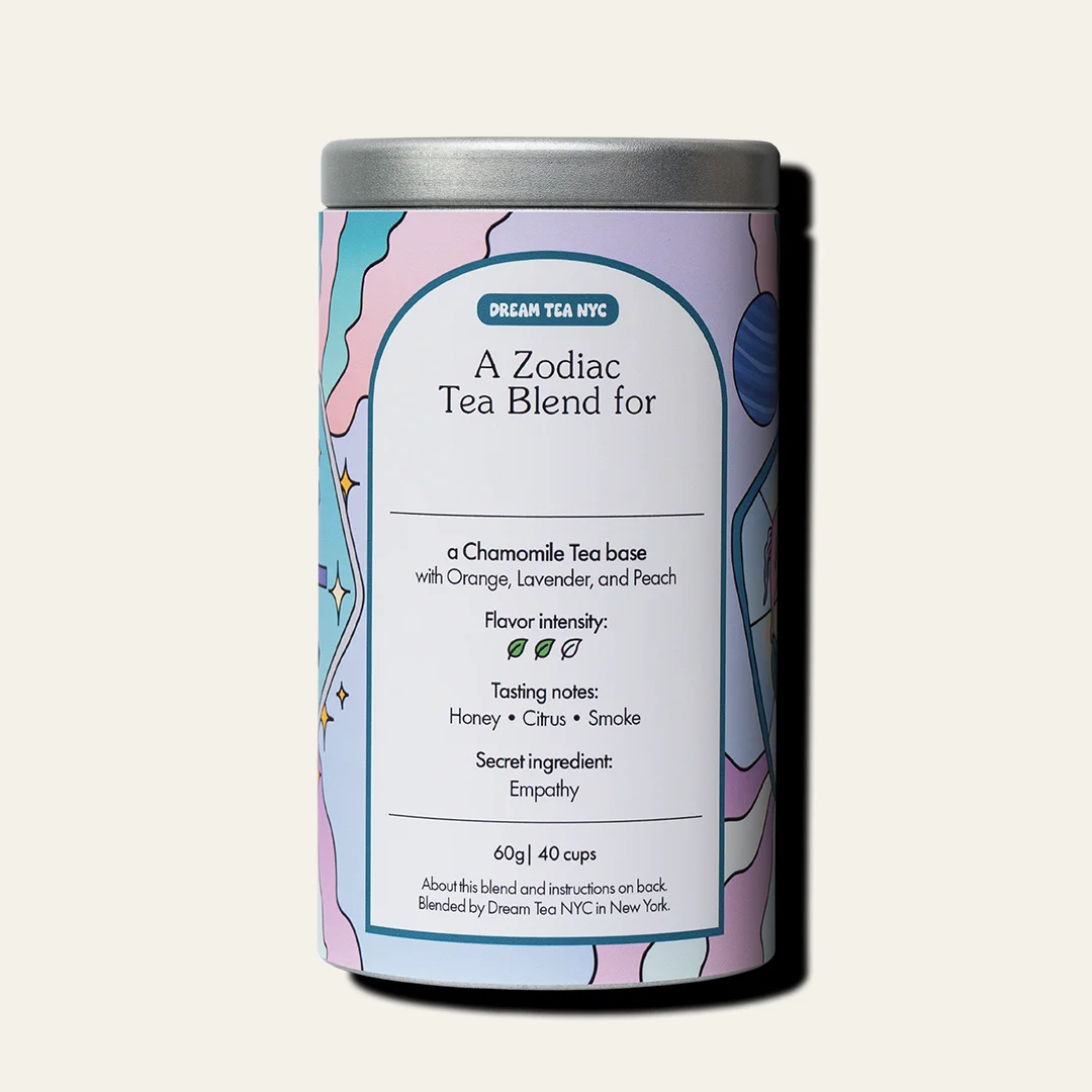 Customized, USDA Organic Tea Blend in Your Choice of Dream Tea Tin Color