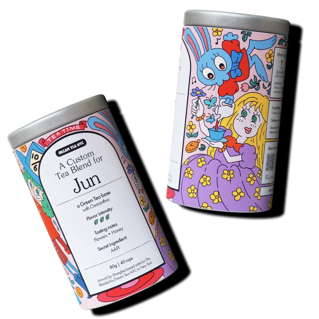 Customized, USDA Organic Tea Blend in Your Choice of Dream Tea Tin Color