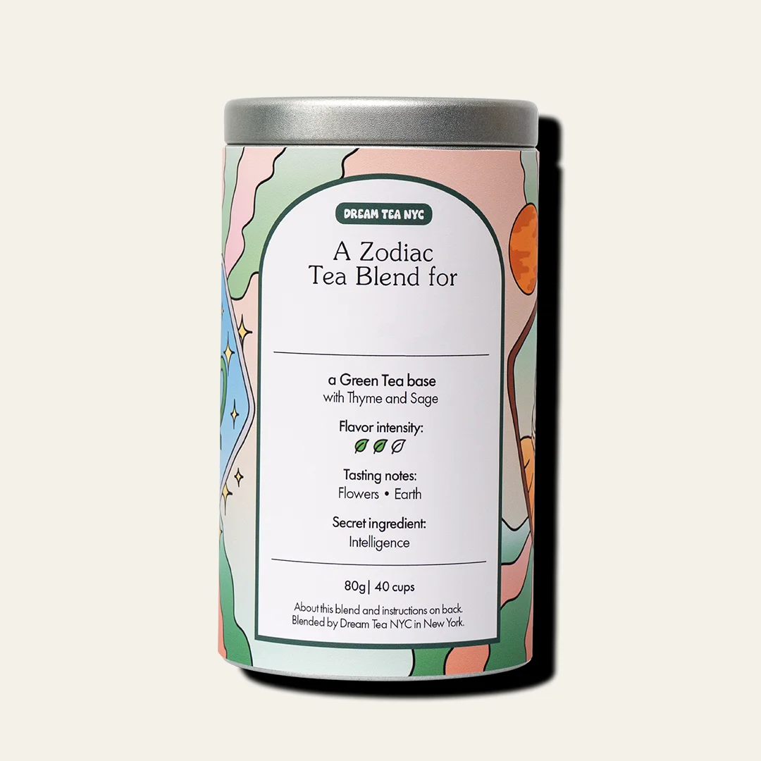Customized, USDA Organic Tea Blend in Your Choice of Dream Tea Tin Color