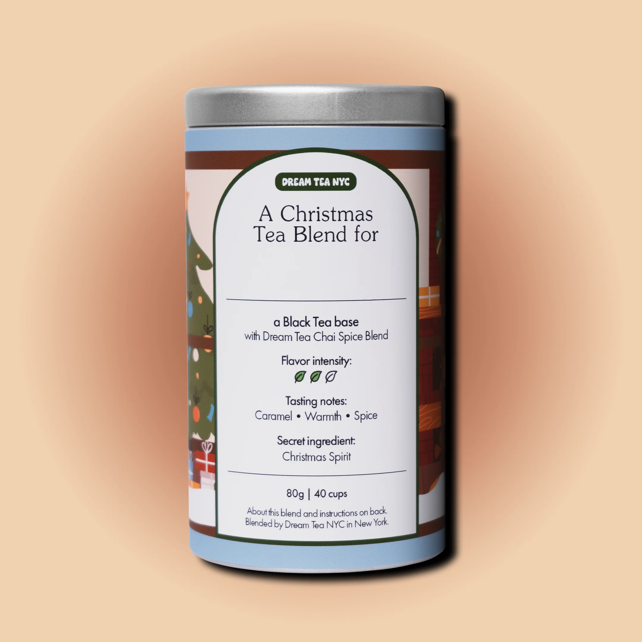 Customized, USDA Organic Tea Blend in Your Choice of Dream Tea Tin Color