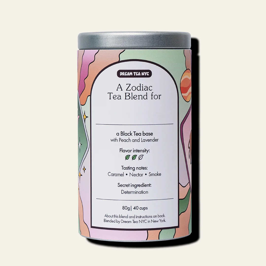 Customized, USDA Organic Tea Blend in Your Choice of Dream Tea Tin Color