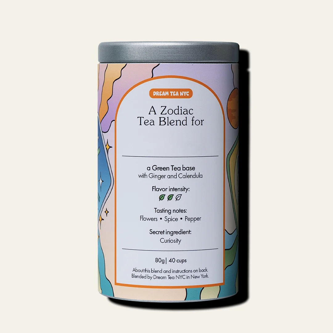 Customized, USDA Organic Tea Blend in Your Choice of Dream Tea Tin Color