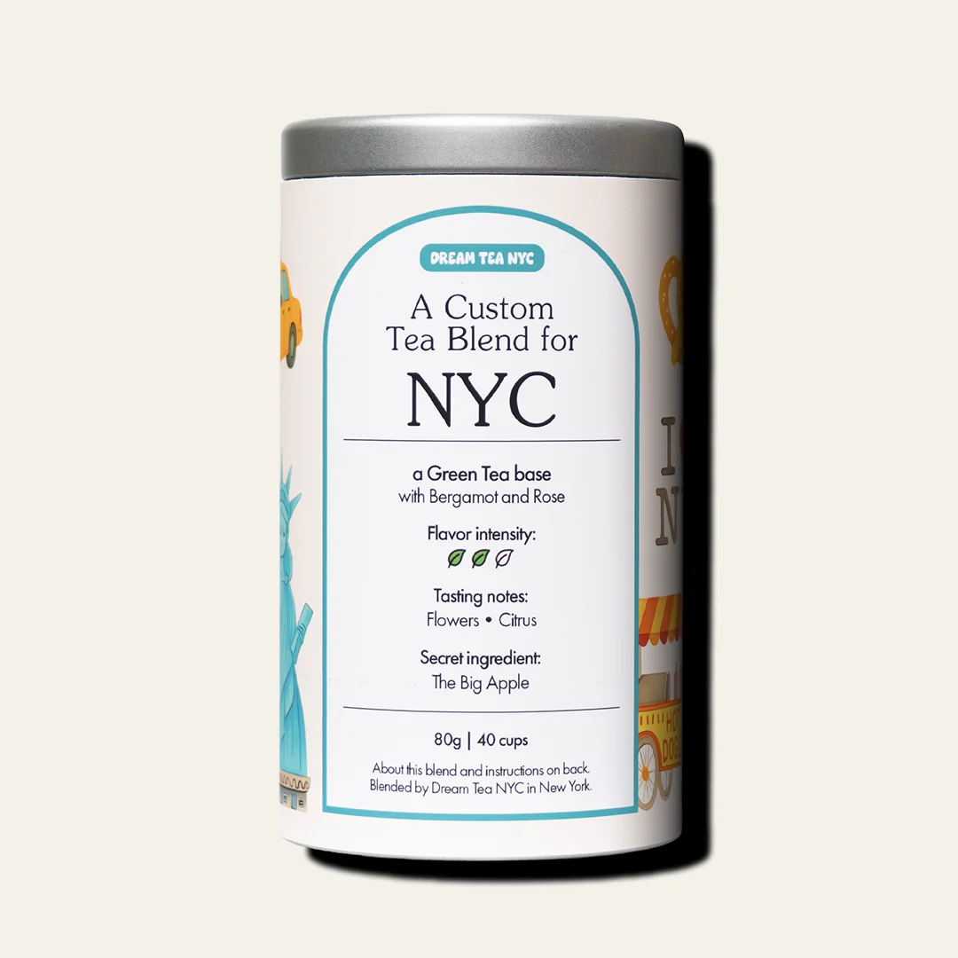 Customized, USDA Organic Tea Blend in Your Choice of Dream Tea Tin Color