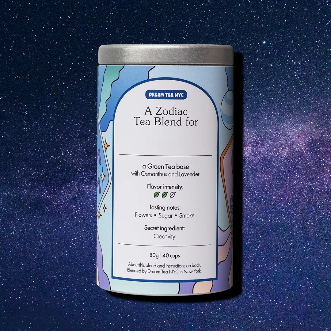 Customized, USDA Organic Tea Blend in Your Choice of Dream Tea Tin Color