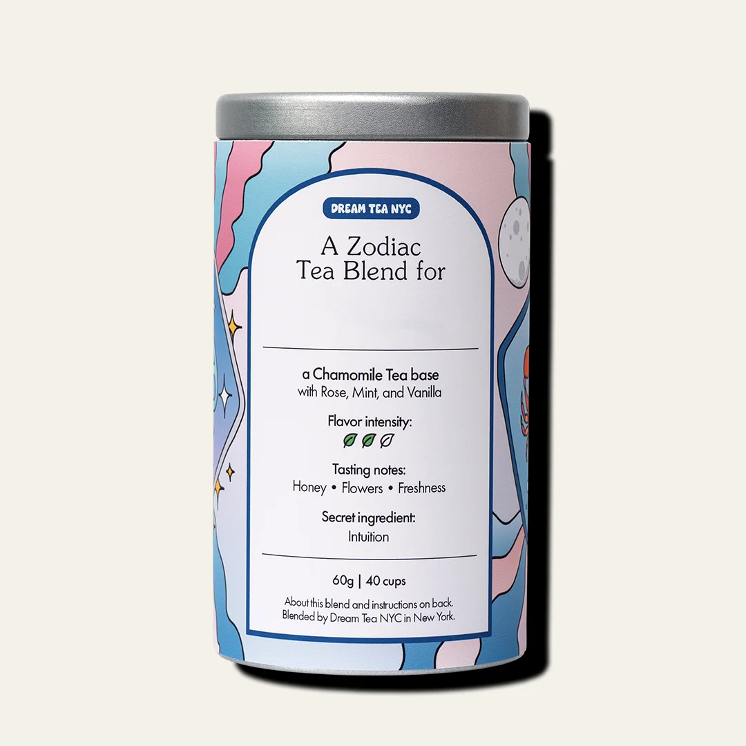 Customized, USDA Organic Tea Blend in Your Choice of Dream Tea Tin Color