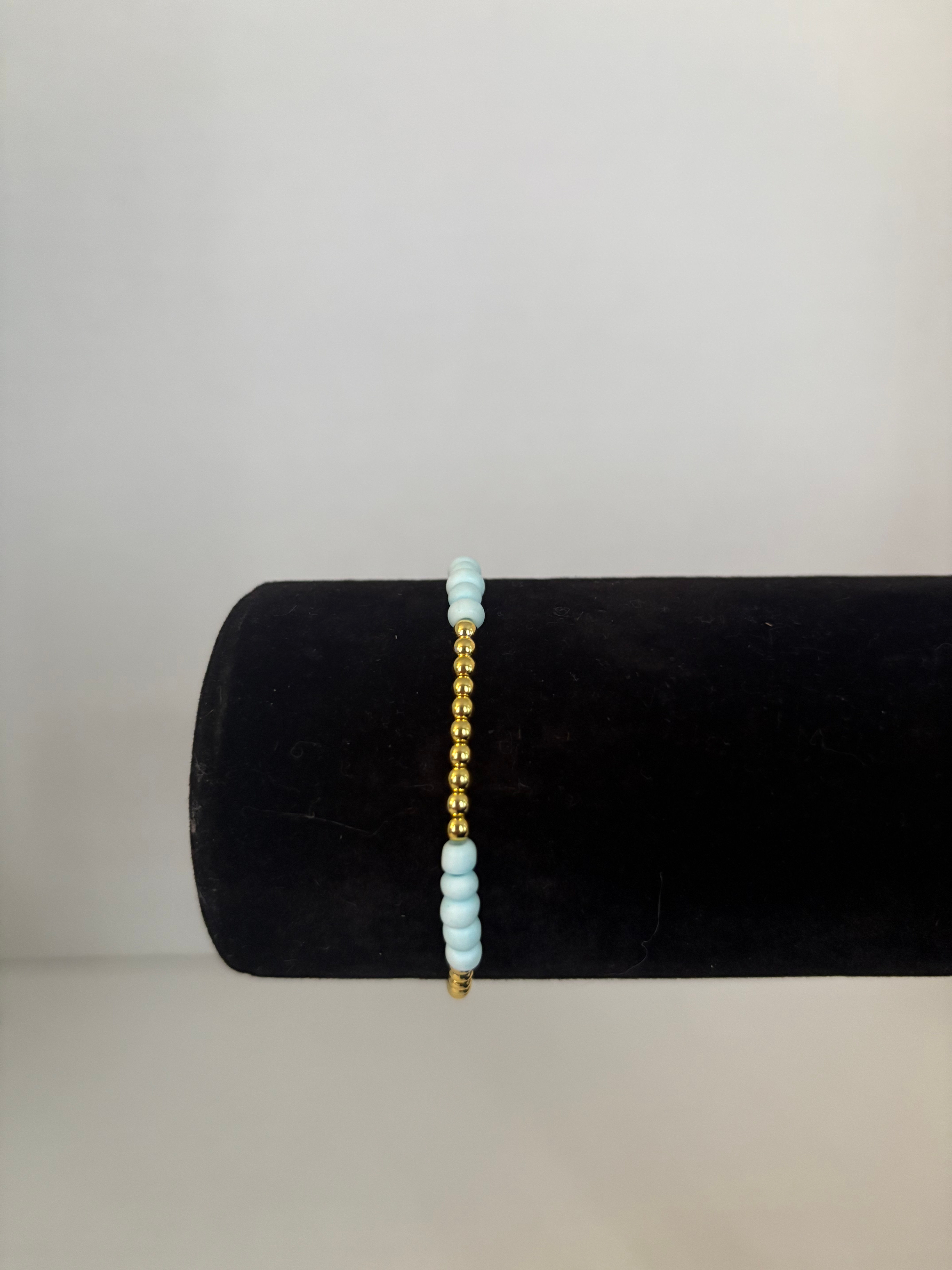 Madelyn Waterproof Gold Beaded Bracelet 