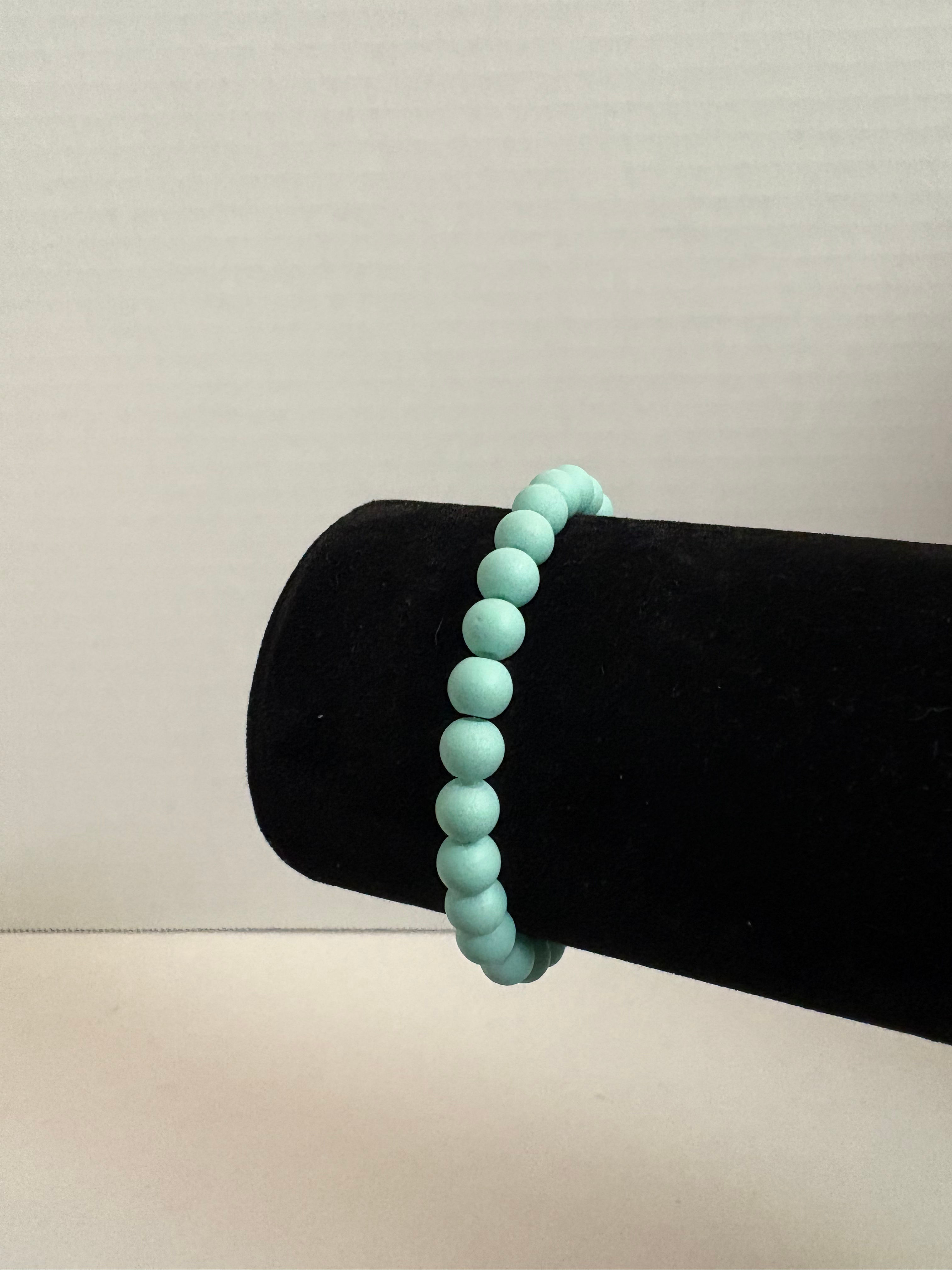 Teal Medium Beaded Bracelet 